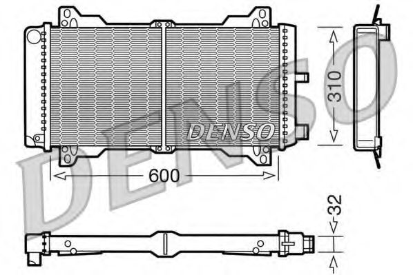 DENSO DRM10014 Радиатор охлаждения двигателя DENSO 