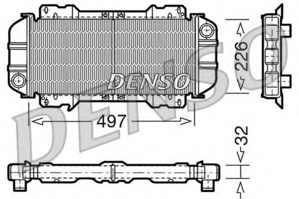 DENSO DRM10015 Радиатор охлаждения двигателя DENSO 