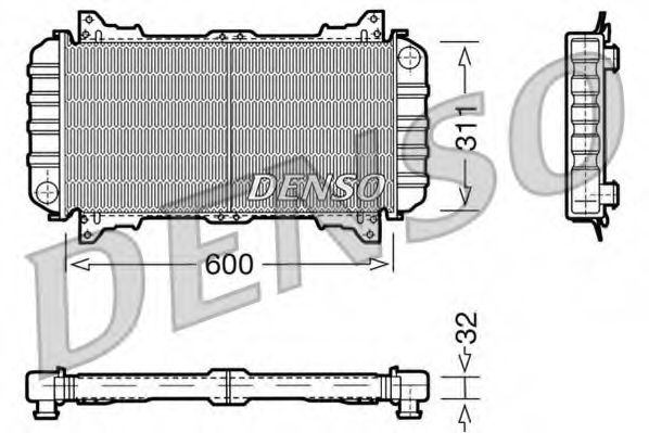 DENSO DRM10016 Радиатор охлаждения двигателя DENSO 