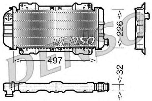 DENSO DRM10017 Радиатор охлаждения двигателя DENSO 