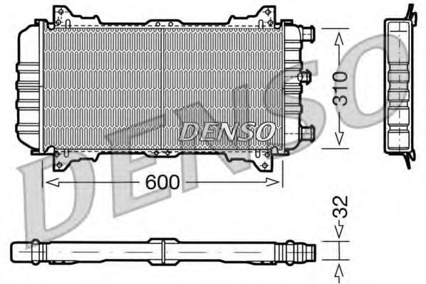 DENSO DRM10018 Радиатор охлаждения двигателя DENSO 