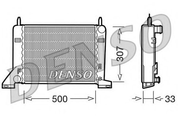DENSO DRM10022 Радиатор охлаждения двигателя DENSO 