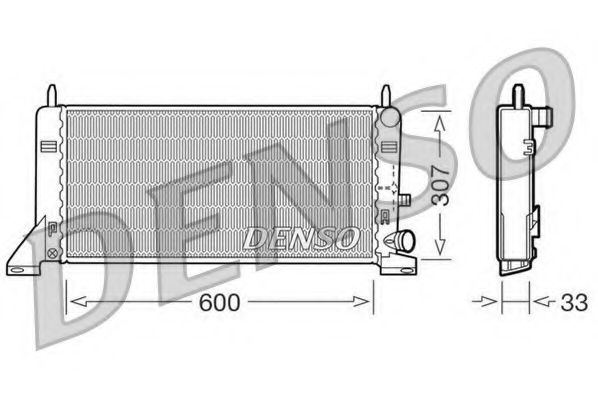 DENSO DRM10023 Радиатор охлаждения двигателя DENSO 