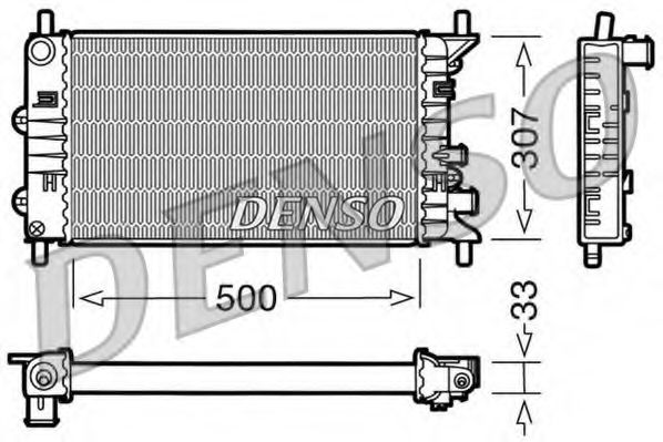 DENSO DRM10024 Радиатор охлаждения двигателя DENSO для FORD