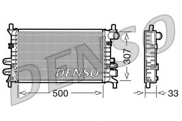 DENSO DRM10027 Радиатор охлаждения двигателя DENSO для FORD