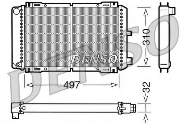 DENSO DRM10031 Радиатор охлаждения двигателя DENSO 
