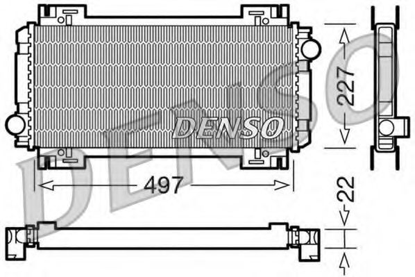 DENSO DRM10032 Радиатор охлаждения двигателя DENSO 