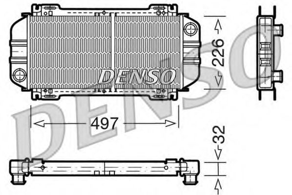 DENSO DRM10033 Радиатор охлаждения двигателя DENSO 