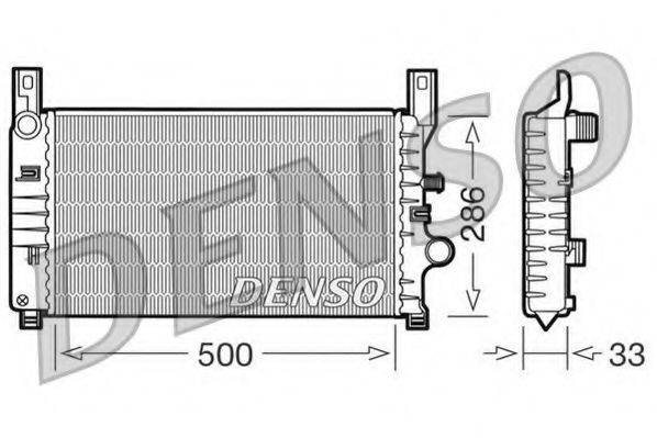 DENSO DRM10034 Радиатор охлаждения двигателя DENSO для FORD