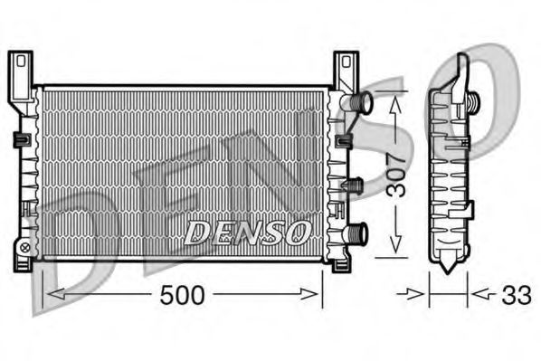 DENSO DRM10035 Радиатор охлаждения двигателя DENSO для FORD