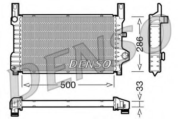 DENSO DRM10036 Радиатор охлаждения двигателя DENSO для FORD