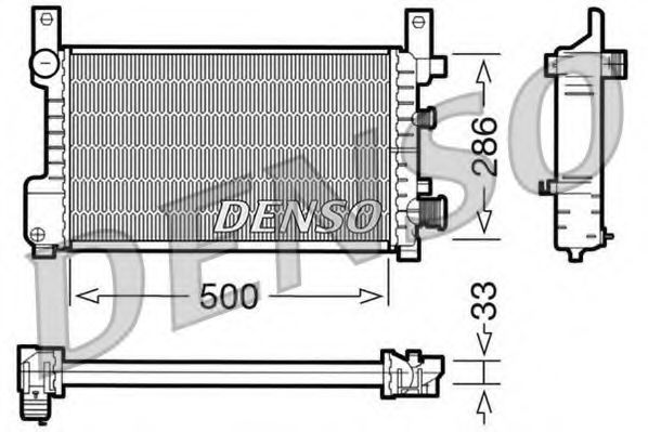 DENSO DRM10037 Радиатор охлаждения двигателя DENSO 