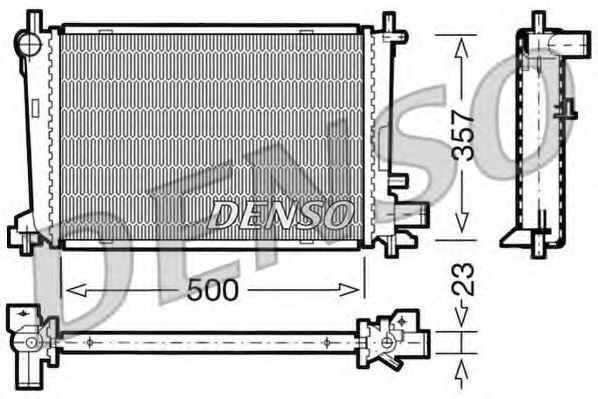 DENSO DRM10038 Радиатор охлаждения двигателя DENSO 