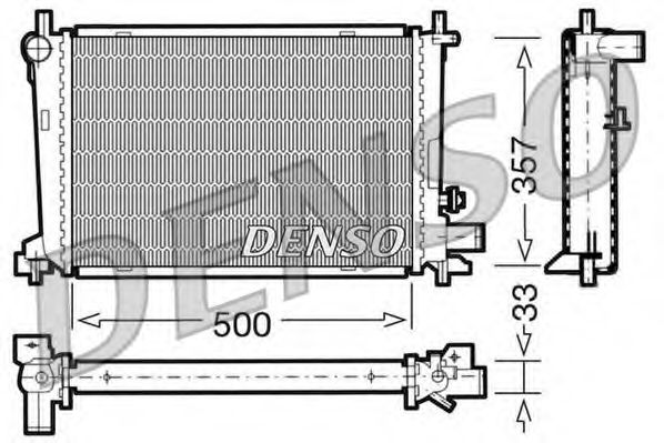 DENSO DRM10039 Радиатор охлаждения двигателя DENSO для MAZDA