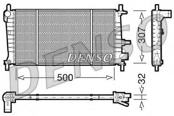 DENSO DRM10041 Радиатор охлаждения двигателя DENSO для MAZDA
