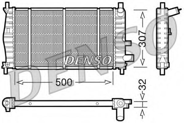 DENSO DRM10042 Радиатор охлаждения двигателя DENSO для FORD