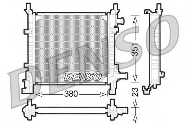 DENSO DRM10061 Радиатор охлаждения двигателя DENSO 