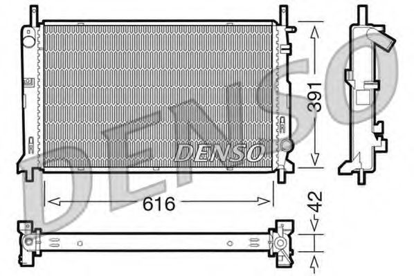 DENSO DRM10071 Радиатор охлаждения двигателя DENSO 