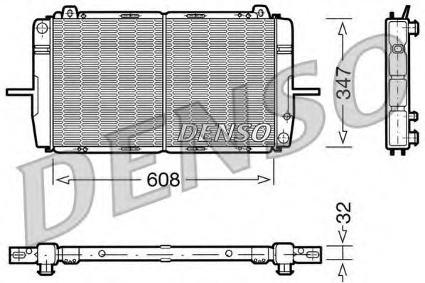 DENSO DRM10080 Радиатор охлаждения двигателя DENSO 