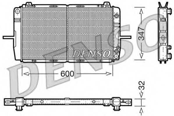 DENSO DRM10083 Радиатор охлаждения двигателя DENSO 