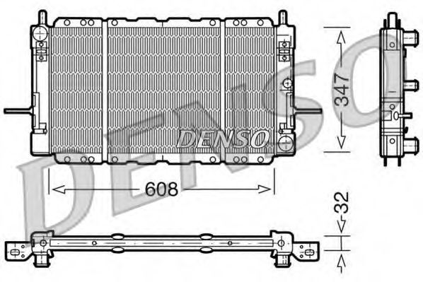 DENSO DRM10085 Радиатор охлаждения двигателя DENSO для FORD