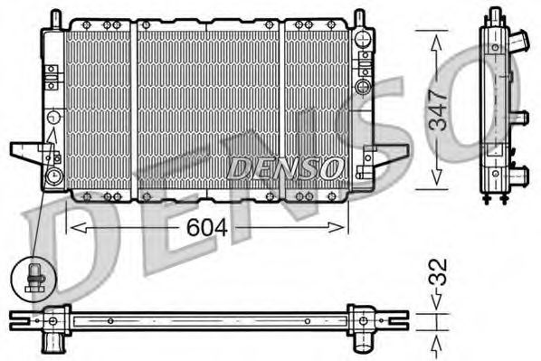 DENSO DRM10086 Радиатор охлаждения двигателя для FORD