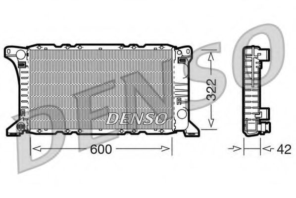 DENSO DRM10091 Радиатор охлаждения двигателя DENSO для FORD