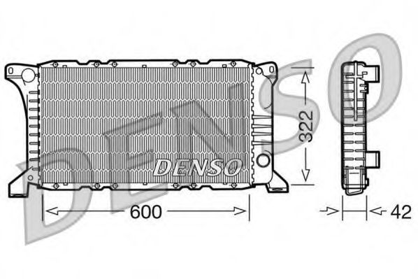 DENSO DRM10097 Радиатор охлаждения двигателя для FORD TRANSIT