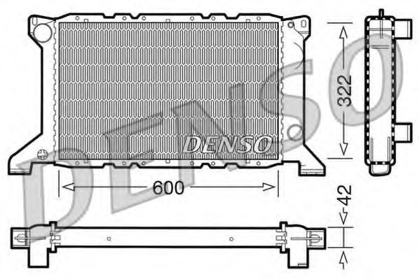 DENSO DRM10098 Радиатор охлаждения двигателя для FORD TRANSIT