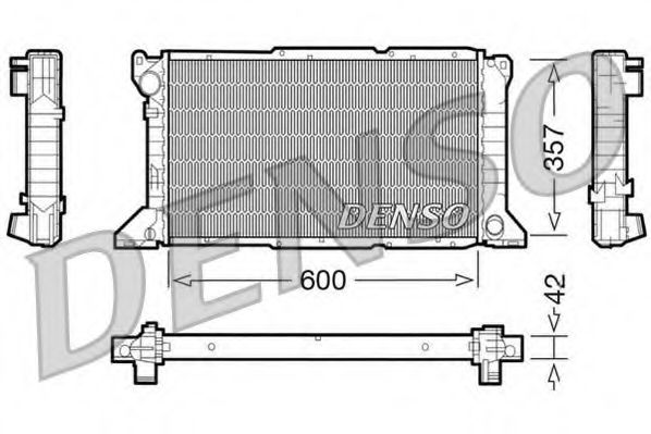 DENSO DRM10100 Радиатор охлаждения двигателя DENSO 