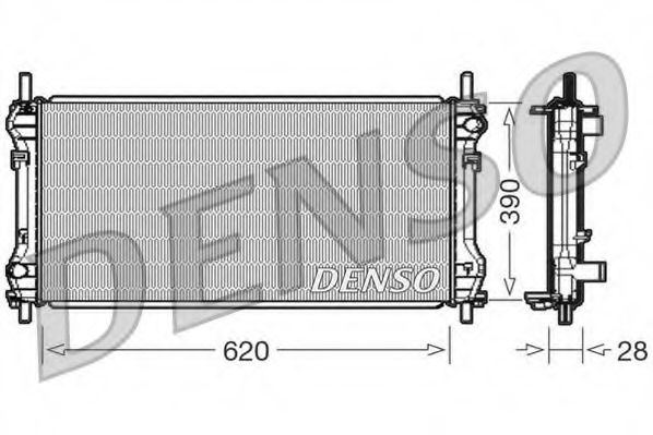 DENSO DRM10102 Радиатор охлаждения двигателя DENSO для FORD