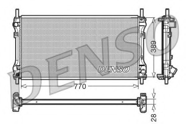 DENSO DRM10104 Радиатор охлаждения двигателя для FORD TRANSIT