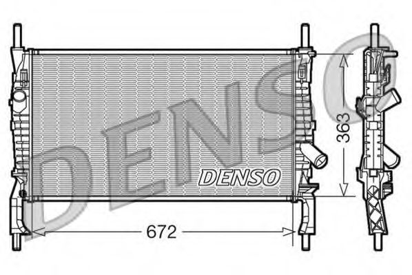 DENSO DRM10105 Радиатор охлаждения двигателя DENSO 