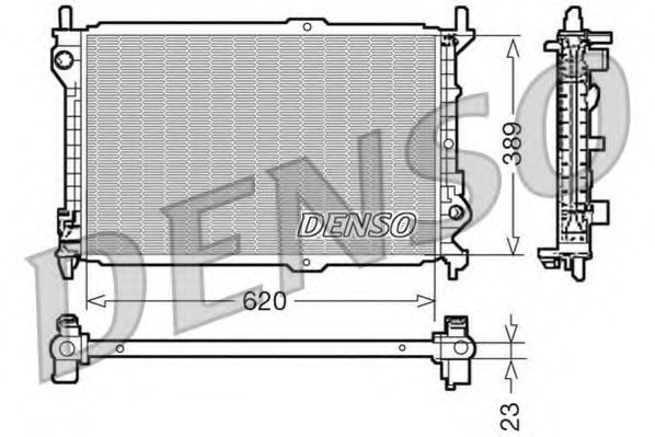 DENSO DRM10107 Радиатор охлаждения двигателя DENSO 