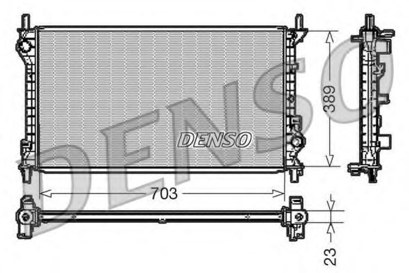 DENSO DRM10108 Радиатор охлаждения двигателя для FORD TRANSIT CONNECT