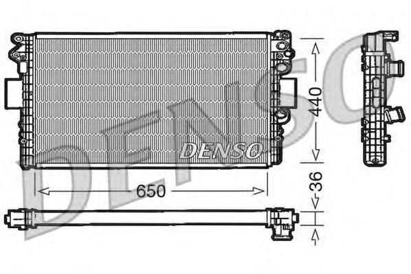 DENSO DRM12004 Радиатор охлаждения двигателя DENSO для IVECO