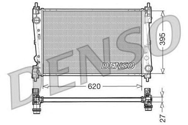 DENSO DRM13015 Радиатор охлаждения двигателя DENSO для LANCIA