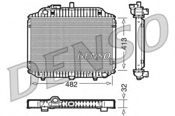 DENSO DRM17010 Радиатор охлаждения двигателя DENSO для MERCEDES-BENZ