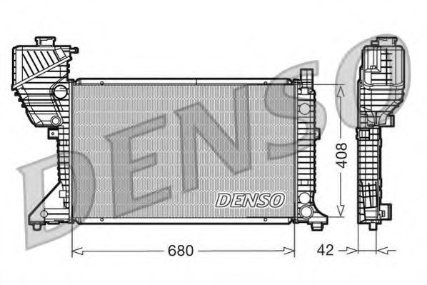 DENSO DRM17011 Радиатор охлаждения двигателя DENSO 