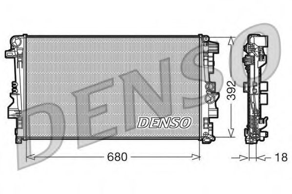DENSO DRM17012 Радиатор охлаждения двигателя для MERCEDES-BENZ V-CLASS