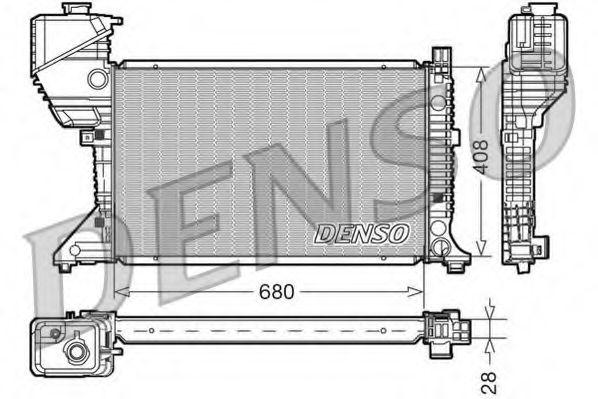DENSO DRM17015 Радиатор охлаждения двигателя для MERCEDES-BENZ SPRINTER