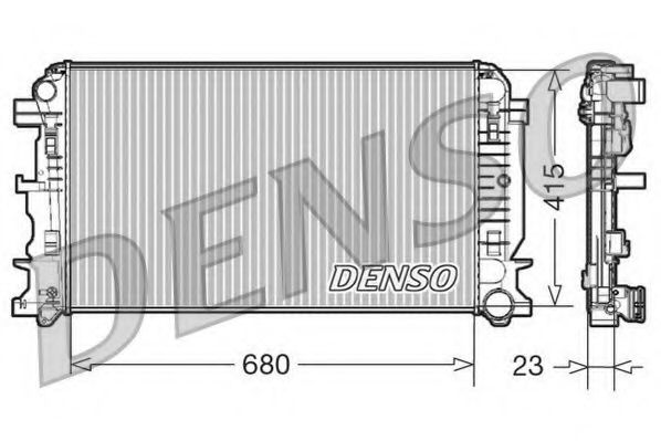 DENSO DRM17018 Радиатор охлаждения двигателя DENSO 
