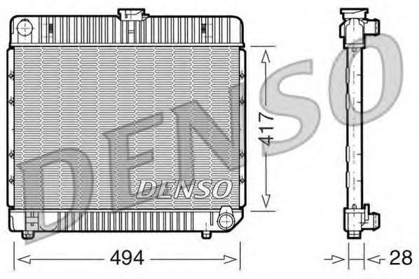DENSO DRM17020 Радиатор охлаждения двигателя DENSO 