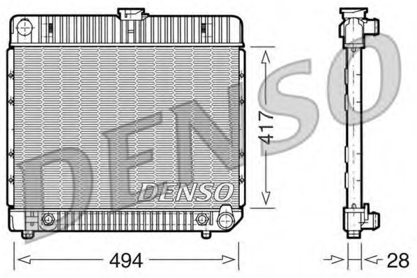 DENSO DRM17021 Радиатор охлаждения двигателя DENSO 