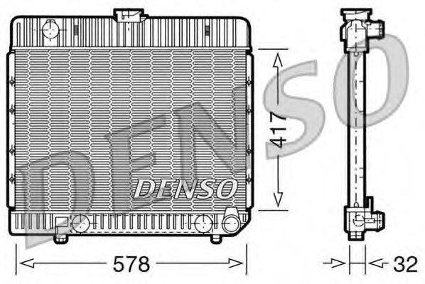 DENSO DRM17024 Радиатор охлаждения двигателя DENSO 