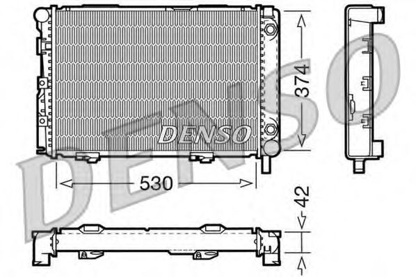 DENSO DRM17026 Радиатор охлаждения двигателя DENSO 