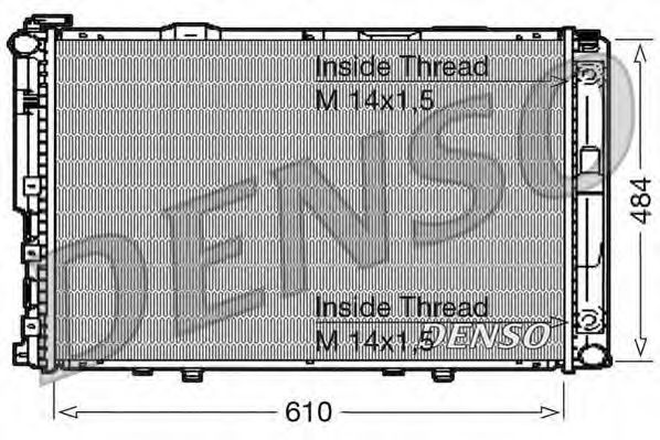 DENSO DRM17039 Радиатор охлаждения двигателя DENSO для MERCEDES-BENZ E-CLASS