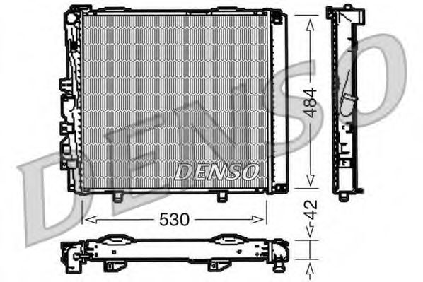 DENSO DRM17040 Радиатор охлаждения двигателя DENSO для MERCEDES-BENZ E-CLASS
