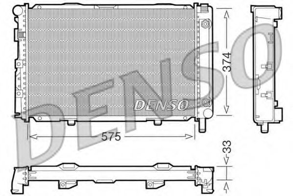 DENSO DRM17063 Радиатор охлаждения двигателя DENSO 