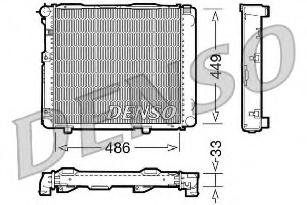 DENSO DRM17068 Радиатор охлаждения двигателя DENSO 